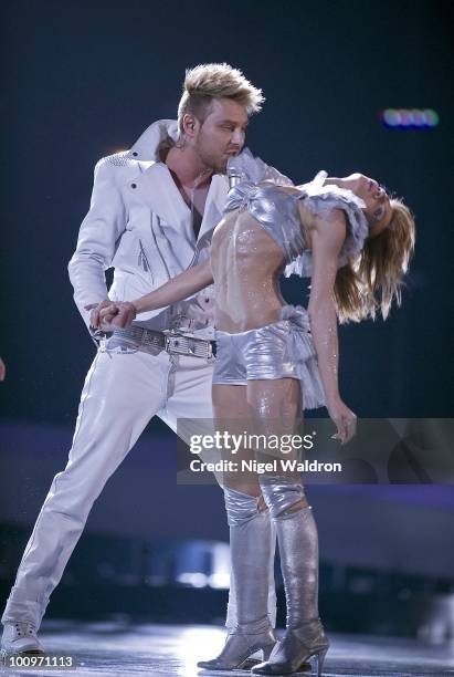 Miro of Bulgaria performs during the dress rehearsal of the Eurovision Song Contest on May 26, 2010 in Oslo, Norway.