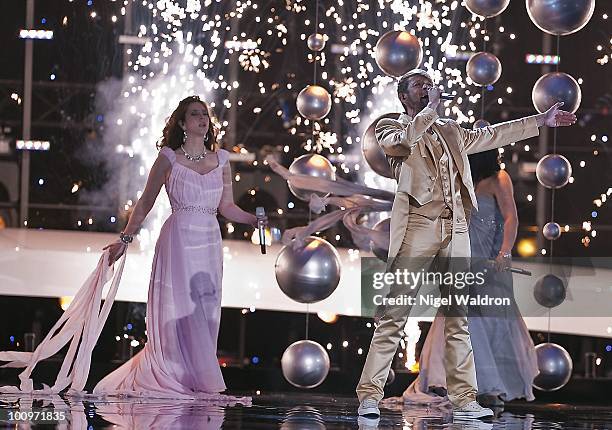 Michael Von Der Heide of Switzerland performs during the dress rehearsal of the Eurovision Song Contest on May 26, 2010 in Oslo, Norway.