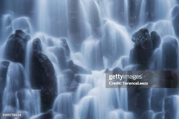 details of waterfall, ramona falls - long exposure water stock pictures, royalty-free photos & images