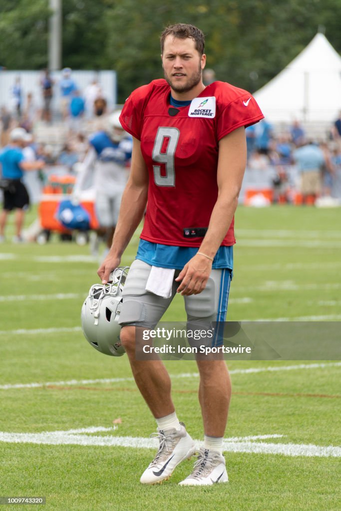 NFL: AUG 01 Lions Training Camp