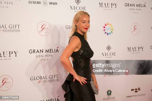 Laura Hamilton attends The Global Gift Gala Marbella 2018 on July 29, 2018 in Marbella, Spain.