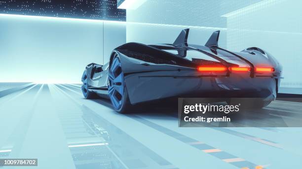 generic futuristic sports car concept - smart car stock pictures, royalty-free photos & images