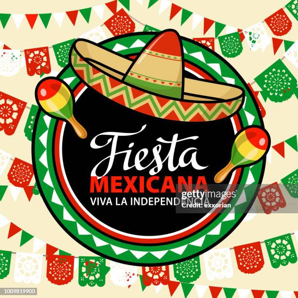 ilustraciones, imágenes clip art, dibujos animados e iconos de stock de fiesta día de la independencia de méxico - maracas