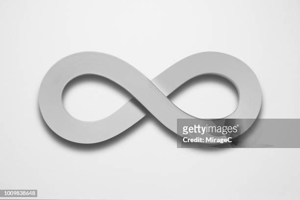 monochrome infinity paper stripe roll - infinito fotografías e imágenes de stock