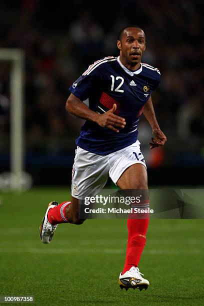 Thierry Henry of France during the France v Costa Rica International Friendly match at Stade Felix Bollaert on May 26, 2010 in Lens, France.