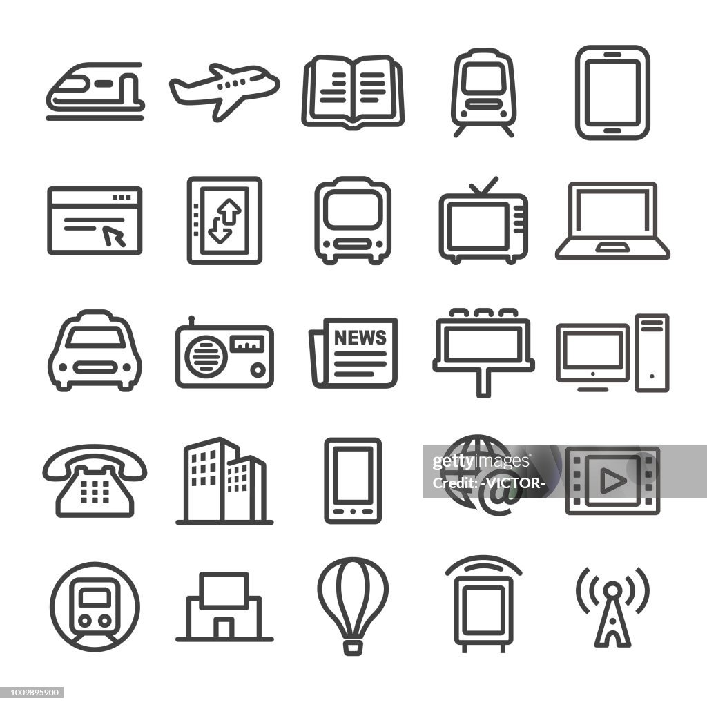 Advertising and Media Icons - Smart Line Series