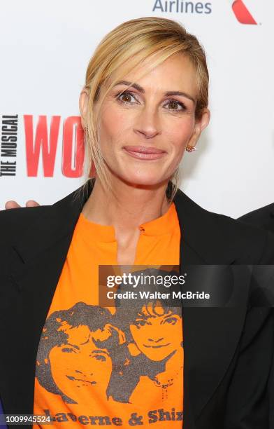 Julia Roberts attends the Garry Marshall Tribute Performance of 'Pretty Woman:The Musical' at the Nederlander Theatre on August 2, 2018 in New York...