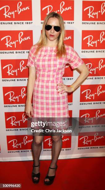 Natalie Press attends the Ray-Ban Aviator: The Essentials launch event at Scala on May 26, 2010 in London, England.