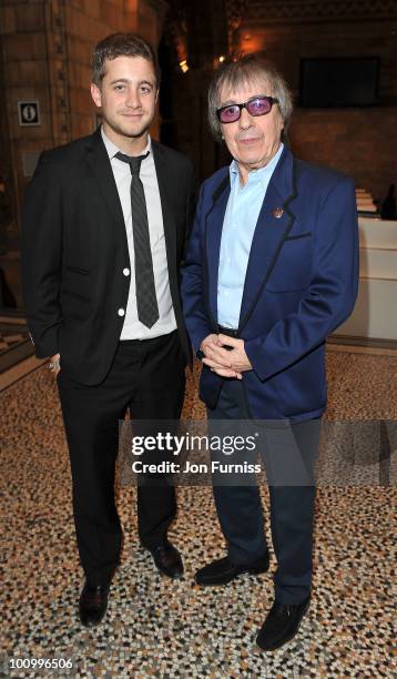 Tyrone Wood and Bill Wyman attend the launch party for 'The Deep' exhibition at Natural History Museum on May 26, 2010 in London, England.