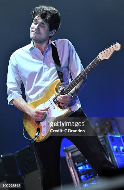 John Mayer performs on stage at Wembley Arena on May 26, 2010 in London, England.