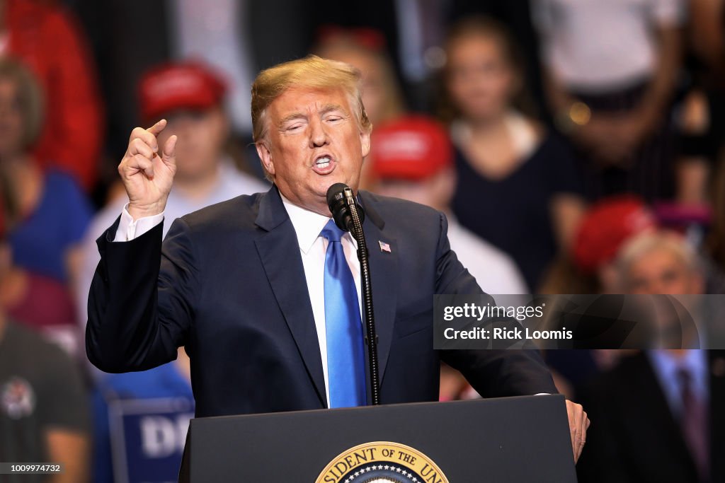 President Trump Holds Make America Great Again Rally In Pennsylvania