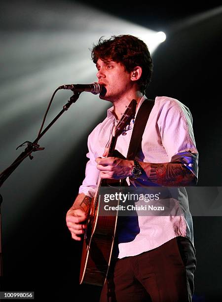 John Mayer performs at Wembley Arena on May 26, 2010 in London, England.