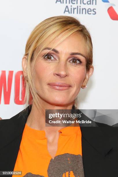 Julia Roberts attends the Garry Marshall Tribute Performance of 'Pretty Woman:The Musical' at the Nederlander Theatre on August 1, 2018 in New York...