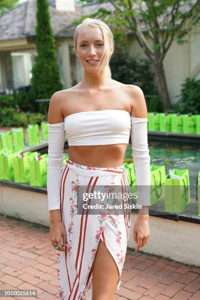 Amanda Beckwith attends Harper's BAZAAR X Sam Edelman Mid-Summer Hamptons Event on August 2, 2018 in Southampton, New York.