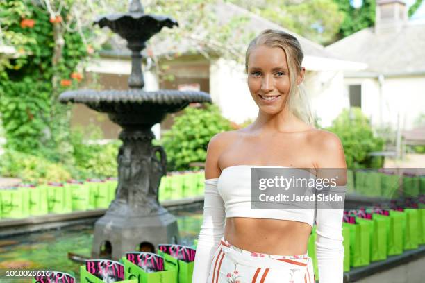 Amanda Beckwith attends Harper's BAZAAR X Sam Edelman Mid-Summer Hamptons Event on August 2, 2018 in Southampton, New York.