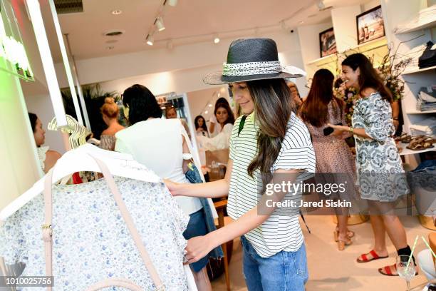 Arielle Charnas attends Harper's BAZAAR X Sam Edelman Mid-Summer Hamptons Event on August 2, 2018 in Southampton, New York.