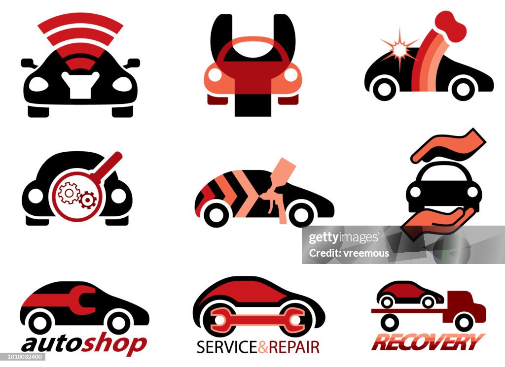 Car Repair and Service Icons