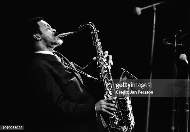 American jazz saxophonist Albert Ayler in concert Copenhagen October 1966.