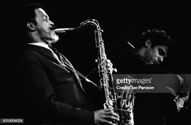 American jazz saxophonist Albert Ayler with Michael Sampson in concert Copenhagen October 1966.