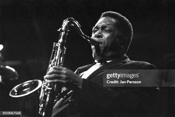 John Coltrane performing Comblain-La-Tour Belgium 1965. American jazz saxophonist and composer.