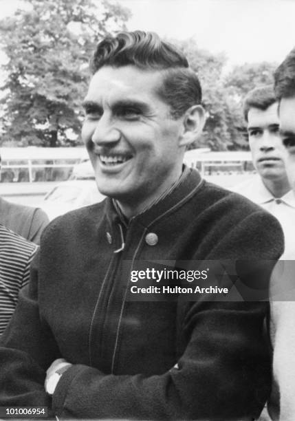 Mexican footballer Antonio Carbajal outside his London hotel, 6th July 1966. He and the rest of the Mexican team are in London for the World Cup.