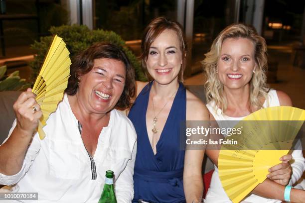 German presenter Vera Int-Veen, German actress Maike von Bremen and German presenter Carola Ferstl during the Remus Lifestyle Night on August 2, 2018...