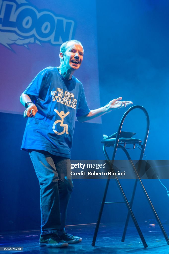 Lee Riddle Comedian Lee Ridley aka Lost Voice Guy performs on stage during... News ...