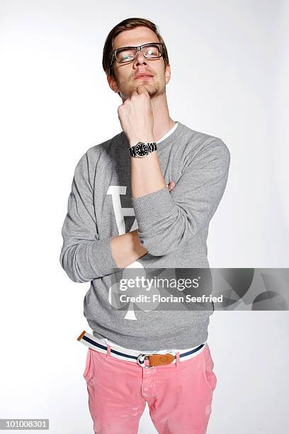 Host Joachim 'Joko' Winterscheidt poses backstage of 'The Dome 54' at the Schleyerhalle on May 20, 2010 in Stuttgart, Germany.