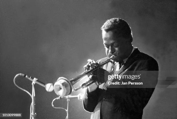 American jazz trumpeter Miles Davis performing in Copenhagen Denmark October 4 1964.
