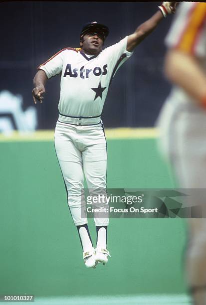 Second baseman Joe Morgan of the Houston Astros in action leaps for a  News Photo - Getty Images