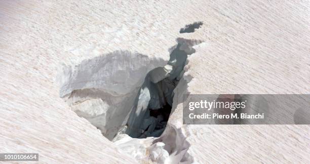 mont blanc - crevasse stock pictures, royalty-free photos & images