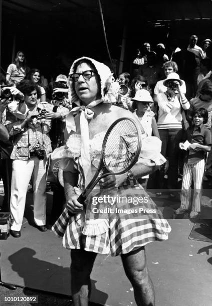 Bobby Riggs on the tennis court circa 1981 in New York City.