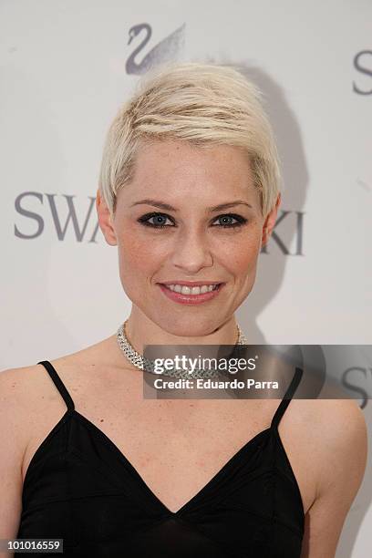 Singer Soraya Arnelas attends Swarovski new boutique opening photocall at Swarovski boutique Gran Via 39 on May 27, 2010 in Madrid, Spain.