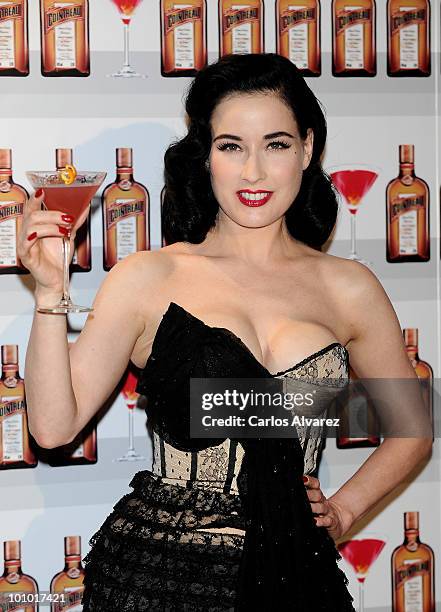 Dita Von Teese attends Cointreau photocall at the Me Hotel on May 27, 2010 in Madrid, Spain.