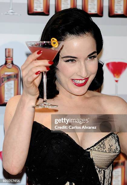 Dita Von Teese attends Cointreau photocall at the Me Hotel on May 27, 2010 in Madrid, Spain.