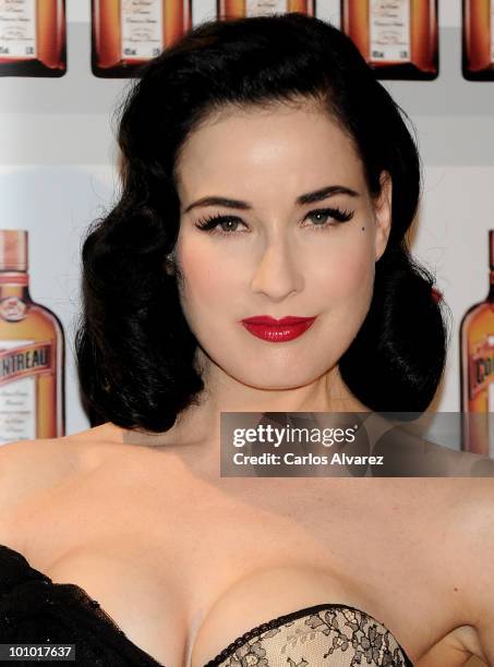 Dita Von Teese attends Cointreau photocall at the Me Hotel on May 27, 2010 in Madrid, Spain.