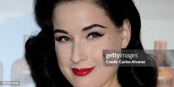 Dita Von Teese attends Cointreau photocall at the Me Hotel on May 27, 2010 in Madrid, Spain.