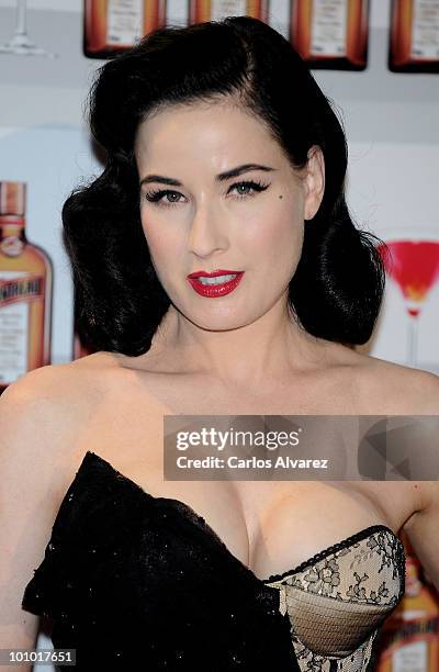 Dita Von Teese attends Cointreau photocall at the Me Hotel on May 27, 2010 in Madrid, Spain.