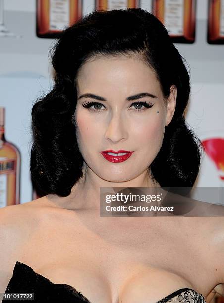 Dita Von Teese attends Cointreau photocall at the Me Hotel on May 27, 2010 in Madrid, Spain.