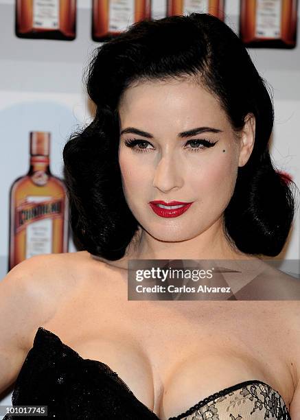 Dita Von Teese attends Cointreau photocall at the Me Hotel on May 27, 2010 in Madrid, Spain.