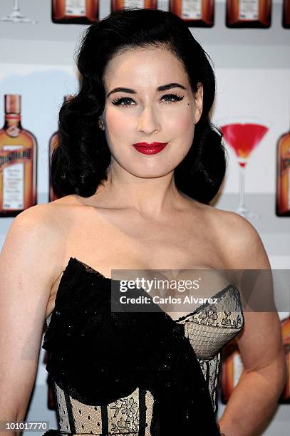 Dita Von Teese attends Cointreau photocall at the Me Hotel on May 27, 2010 in Madrid, Spain.