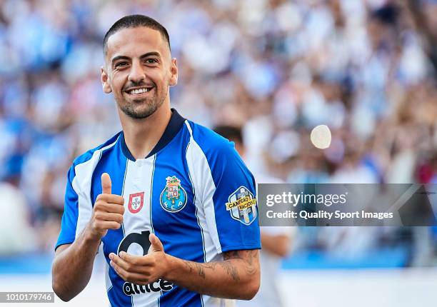 Bruno Costa of FC Porto looks on during the presentation of the Porto FC players before the Pre-season friendly match between FC Porto and Newcastle...