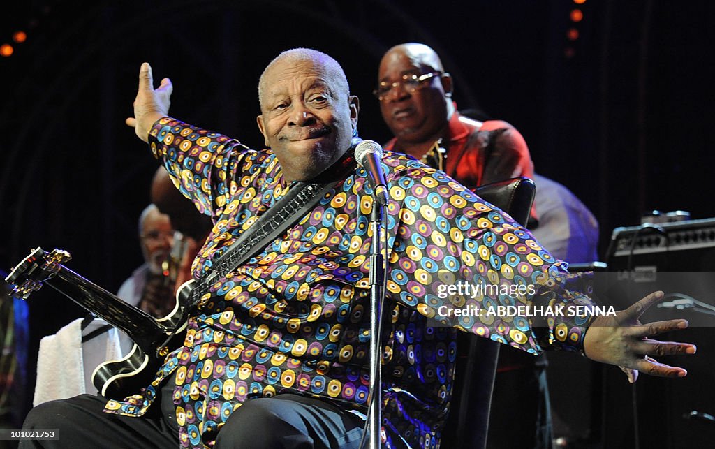 US singer BB King performs during the ni