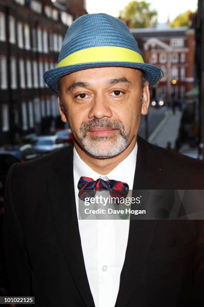 Christian Louboutin arrives at the Keep A Child Alive Black Ball held at St John's, Smith Square on May 27, 2010 in London, England.