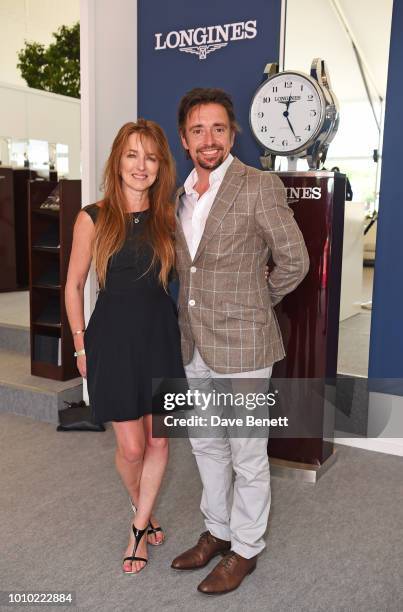 Mindy Hammond and Richard Hammond attend the Longines hospitality lounge during the Global Champions Tour at Royal Hospital Chelsea on August 3, 2018...