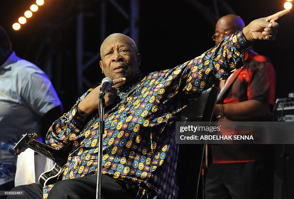 US singer BB King performs during the ni