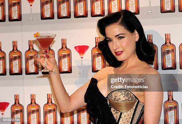 Dita Von Teese attends the 'Cointreau' photocall at the ME Hotel on May 27, 2010 in Madrid, Spain.