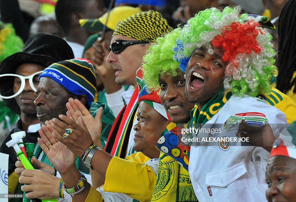 South African  football  fans sing  the