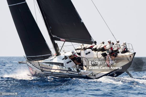 Aifos competes during a leg of the 37th Copa del Rey Mapfre Sailing Cup on August 3, 2018 in Palma de Mallorca, Spain.