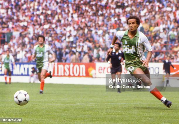 Lakhdar Belloumi of Algeria during the World Cup match between Germany RF and Algeria at El Molinon, Gijon, Spain on June 16th 1982